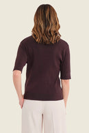 Smoke Orchid Tricot Polo - Chocolate Plum