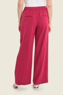 Smoke Orchid Wide Trouser - Red Rumba