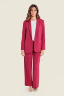 Smoke Orchid Wide Trouser - Red Rumba