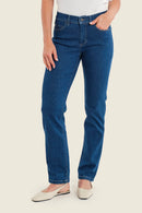 Smoke Orchid Straight Jean - Blue Medium Denim