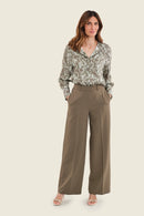 Gerry Weber Muted Garden Trouser - Green Sea Turtle