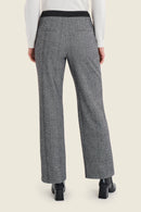 Muted Garden Jacquard Trouser - Black Jacquard