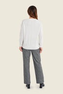Muted Garden Jacquard Trouser - Black Jacquard