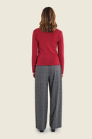 Moonlight Haze Wide Trouser - Grey Black Check