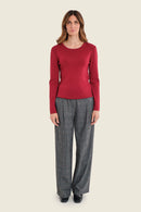 Moonlight Haze Wide Trouser - Grey Black Check