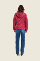 Muted Garden Padded Parka - Red Rumba
