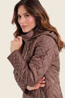 Muted Garden Padded Parka - Brown Coffee Quartz
