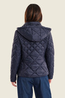 Muted Garden Padded Parka - Blue Night Sky