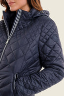 Muted Garden Padded Parka - Blue Night Sky