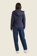 Muted Garden Padded Parka - Blue Night Sky