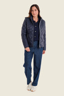 Muted Garden Padded Parka - Blue Night Sky