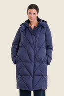 Moonlight Haze Padded Coat - Blue Maritime