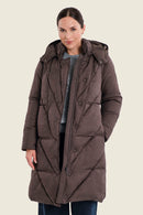 Moonlight Haze Padded Coat - Brown Coffee Bean
