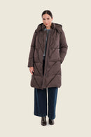 Moonlight Haze Padded Coat - Brown Coffee Bean