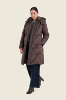 Moonlight Haze Padded Coat - Brown Coffee Bean