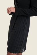 Silver Dusk Pleated Dress - Black