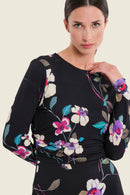 Silver Dusk Print Dress - Black All Over Print