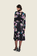 Silver Dusk Print Dress - Black All Over Print