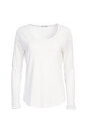 Mesh Sleeve Top - White