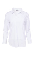 Contrast Hempanel Collar Top - White