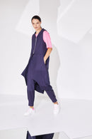 Hooded Waistcoat - Navy