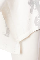 Print Square Shape Top - White/mink