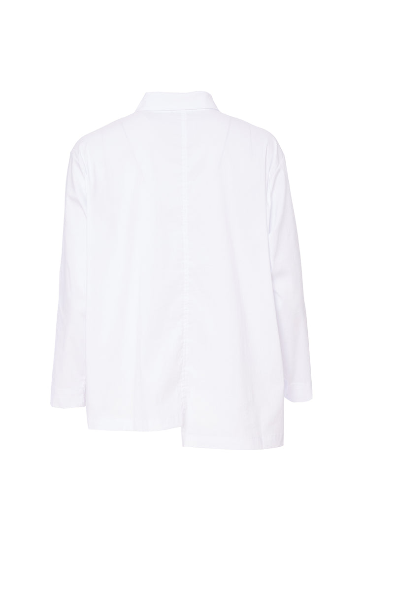 Placement Print Shirt - White/navy