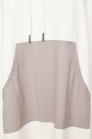 Contrast Colour Panels Hoodie - Cream/mink