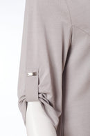 Drawstring Hem Jersey Dress - Mink