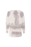 Embroidered Slv Tie Dye Sweatshirt - Mink