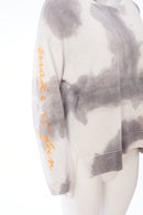 Embroidered Slv Tie Dye Sweatshirt - Mink