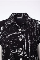 Contrast Hempanel Print Dress - Black/white