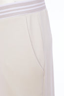 Trim Waist Wige Leg Trouser - Sand