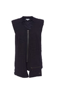 Zip Pocket Waistcoat - Black
