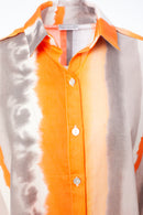 Stripe Print Shirt - Nectarine