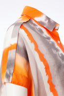 Stripe Print Shirt - Nectarine