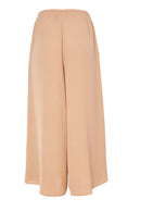 Elastic Waist Wide Leg Trouser - Tan