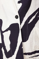 Short Revere Collar Jacket - White/navy