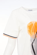 Placement Print Top - Nectarine