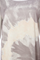 Tie Dye Placement Print Dress - Mink