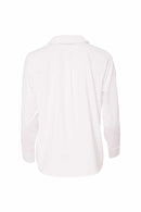 Jersey Collar And Cuff Detail Top - White