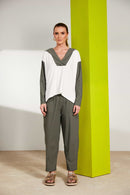 Patch Pocket Slim Leg Trouser - Army