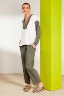 Patch Pocket Slim Leg Trouser - Army