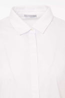 Contrast Jersey Panels Shirt - White