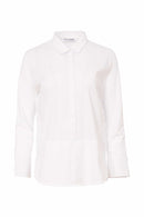 Contrast Jersey Panels Shirt - White