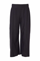 Seam Detail Wide Leg Flared Trouser - Black