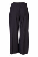 Seam Detail Wide Leg Flared Trouser - Black