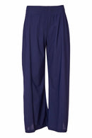 Seam Detail Wide Leg Flared Trouser - French Blue
