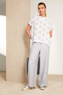 Wide Leg Trouser - Silver
