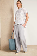 Wide Leg Trouser - Silver